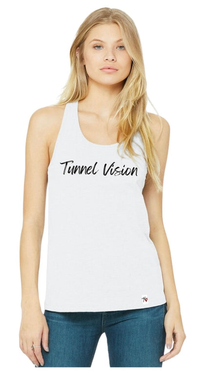 Tunnel Vision Script Racerback Tank - Tunnel Vision Tees