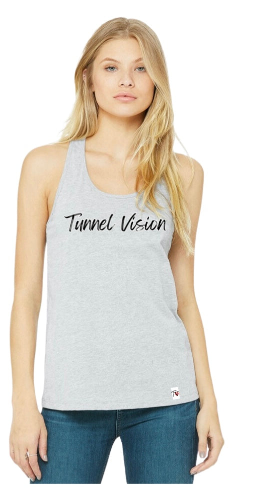 Tunnel Vision Script Racerback Tank - Tunnel Vision Tees