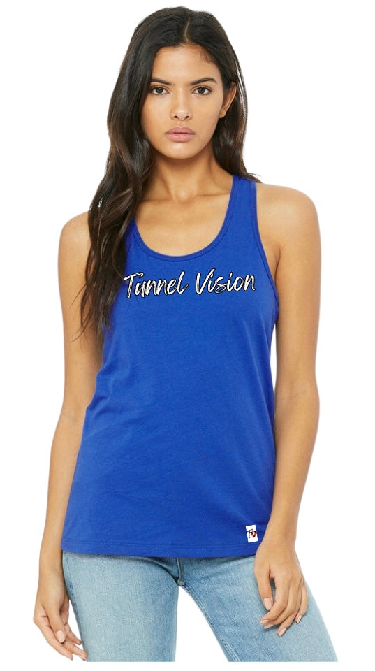 Tunnel Vision Script Racerback Tank - Tunnel Vision Tees